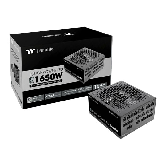 Refurbished Thermaltake Toughpower TF3 1650W Watt Fully Modular 80+ Titanium ATX 3.1 Power Supply Refurbished Thermaltake Toughpower TF3 1650W Watt Fully Modular 80+ Titanium ATX 3.1 Power Supply