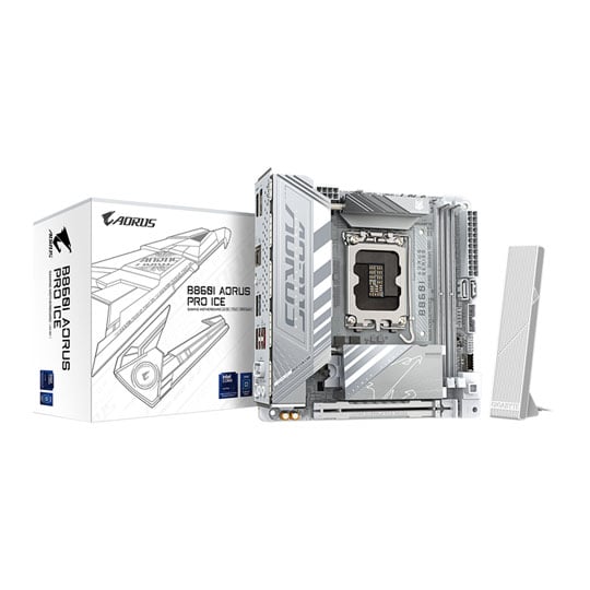 Gigabyte B860I AORUS PRO ICE DDR5 PCIe 5.0 Mini-ITX Motherboard Gigabyte B860I AORUS PRO ICE DDR5 PCIe 5.0 Mini-ITX Motherboard