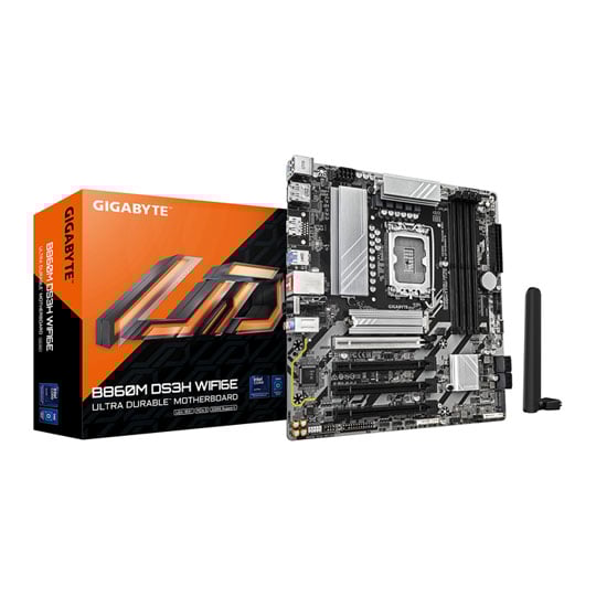 Gigabyte B860M DS3H WIFI6E DDR5 PCIe 5.0 Micro-ATX Motherboard Gigabyte B860M DS3H WIFI6E DDR5 PCIe 5.0 Micro-ATX Motherboard