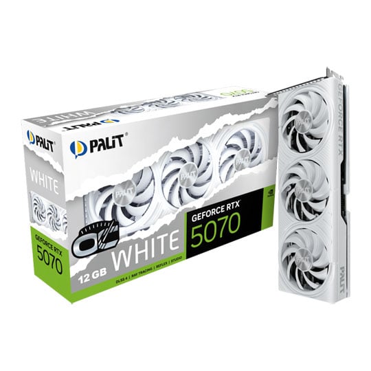 PALIT NVIDIA GeForce RTX 5070 12GB White OC Blackwell Graphics Card