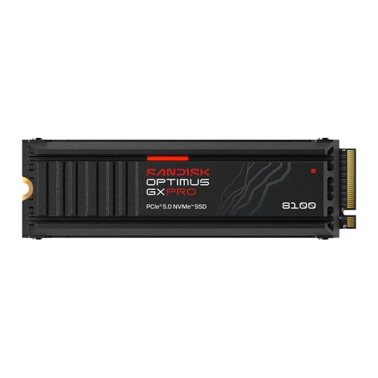 SANDISK OPTIMUS GX PRO 8100 2TB M.2 (2280) PCIe Gen 5 NVMe 2.0 SSD / Solid State Drive with Heatsink