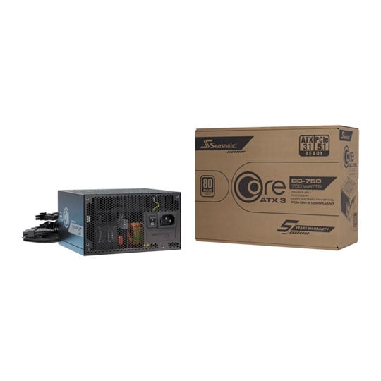 SeaSonic Core GC-750 750W Fully Wired 80+ Gold ATX 3.1 Black Power Supply