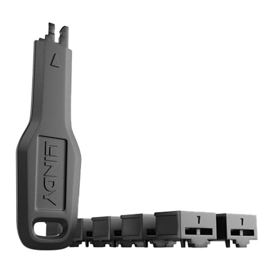 Lindy RJ45 Blockers 10pcs Black with Removal Key