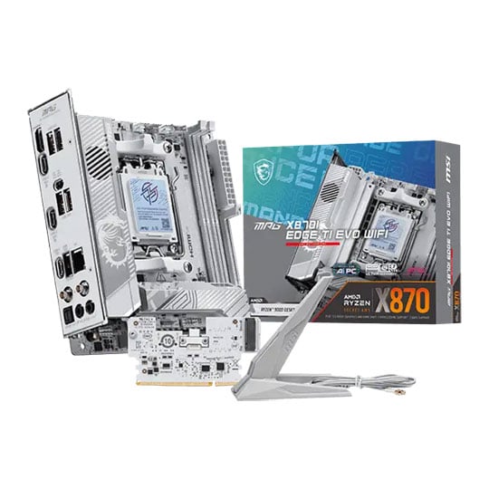 MSI MPG X870I EDGE TI EVO WIFI AM5 DDR5 PCIe 5.0 mITX Motherboard MSI MPG X870I EDGE TI EVO WIFI AM5 DDR5 PCIe 5.0 mITX Motherboard