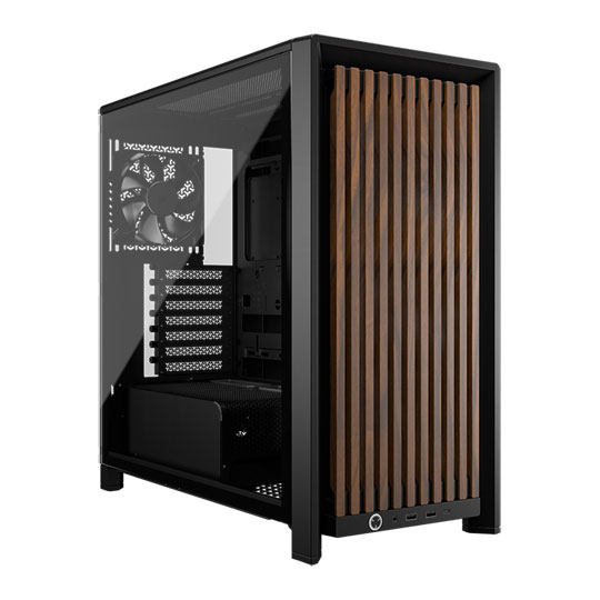 CORSAIR FRAME 4000D Wood RS Black Mid Tower Tempered Glass PC Case