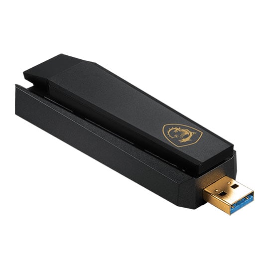 MSI AXE5400 WIFI 6E Tri-Band USB 3.2 Gen1 Adapter with Stand : image 3