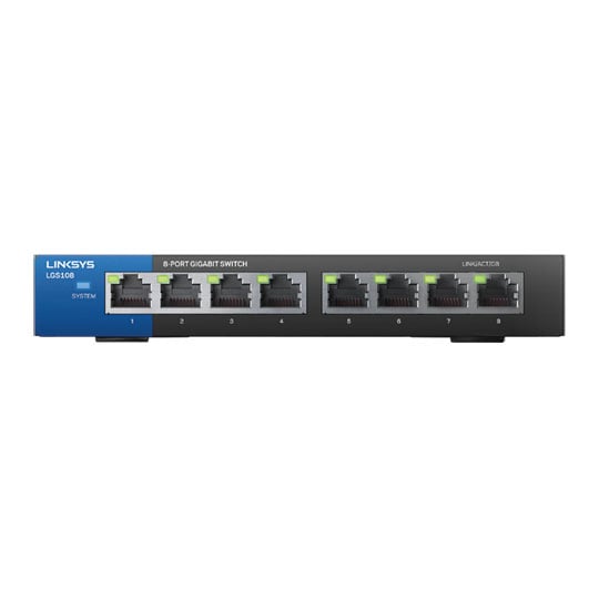 Linksys LGS108 Business 8-Port Gigabit Unmanaged Switch QoS