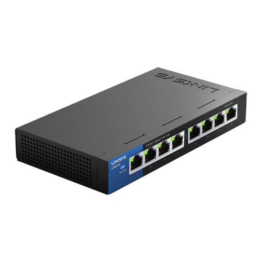 Linksys LGS108 Business 8-Port Gigabit Unmanaged Switch QoS