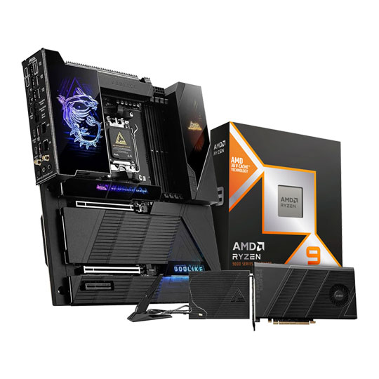 MSI MEG X870E Godlike PCIe 5.0 DDR5 Enthusiast E-ATX Motherboard + AMD 9950X3D CPU Bundle