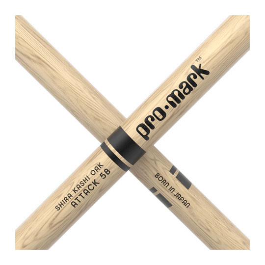 6 x Pairs ProMark Classic Attack 5B Shira Kashi Oak Drumstick, Oval Nylon Tip : image 4