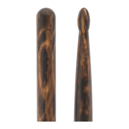 6 x Pairs ProMark Classic Forward 7A FireGrain Hickory Drumstick, Oval Wood Tip : image 3