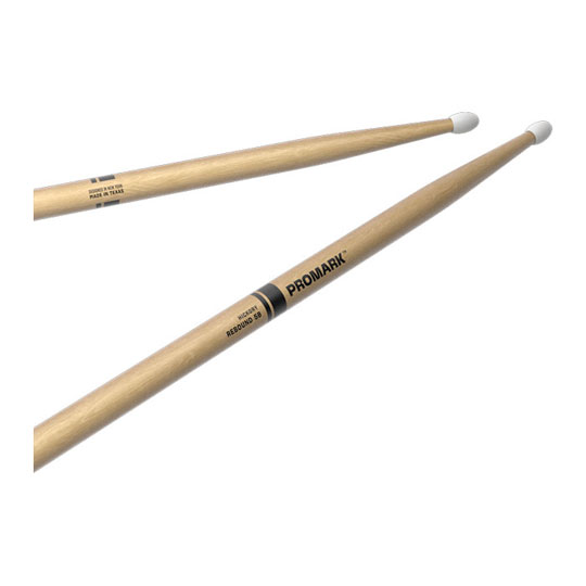6 x Pairs ProMark Rebound 5B Hickory Drumstick, Oval Nylon Tip