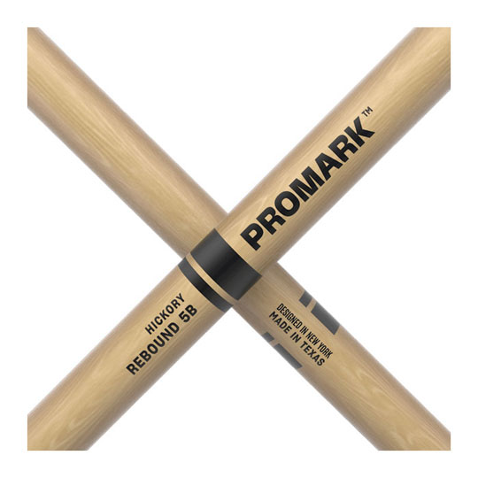 6 x Pairs ProMark Rebound 5B Hickory Drumstick, Oval Nylon Tip : image 4