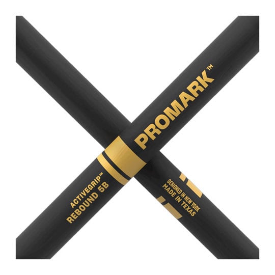 6 x Pairs ProMark Rebound 5B ActiveGrip Hickory Drumstick, Acorn Wood Tip : image 4
