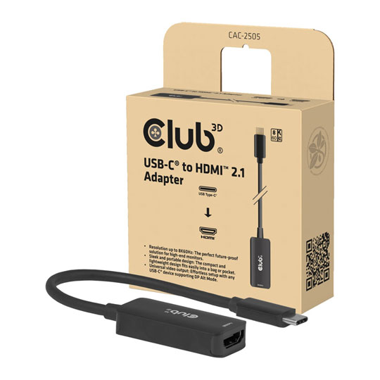 Club3D USB-C® to HDMI 2.1 Adapter Club3D USB-C® to HDMI 2.1 Adapter