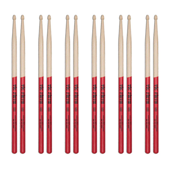 6 x Pairs Vic Firth VF-5BVG Drumsticks