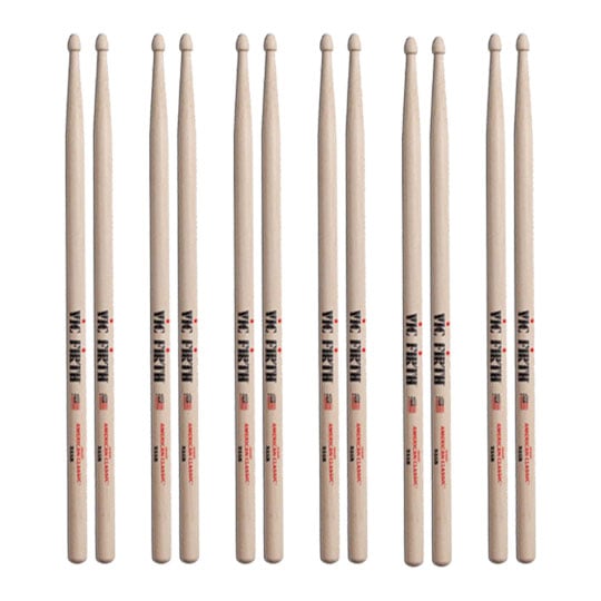 6 x Pairs Vic Firth VF-X55B Drumsticks