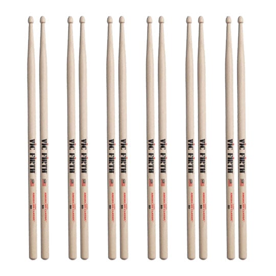6 x Pairs - Vic Firth VF-8D Drumsticks