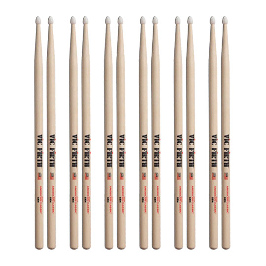 6 x Pairs - Vic Firth VF-5BN Drumsticks