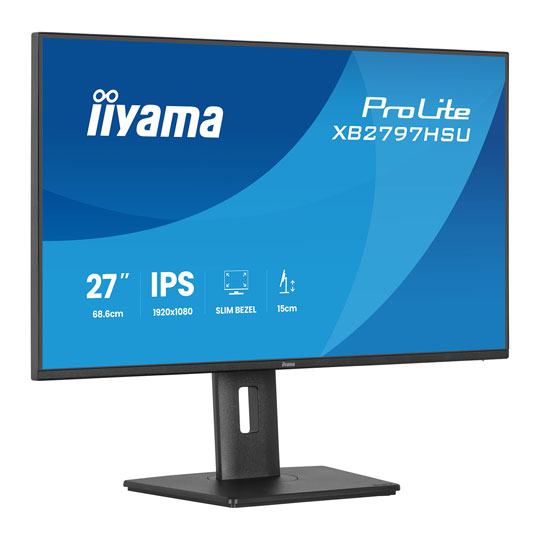iiyama ProLite XB2797HSU-B1 27" Full HD 120Hz Adaptive Sync IPS Monitor iiyama ProLite XB2797HSU-B1 27" Full HD 120Hz Adaptive Sync IPS Monitor