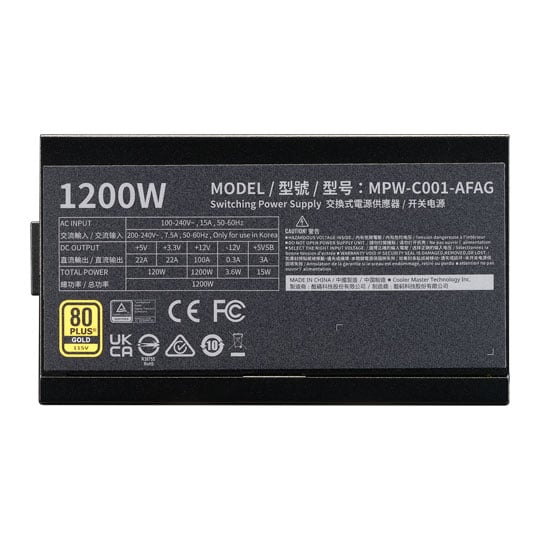 Cooler Master Elite Gold 1200 Modular ATX 3.1 PSU / Power Supply : image 3
