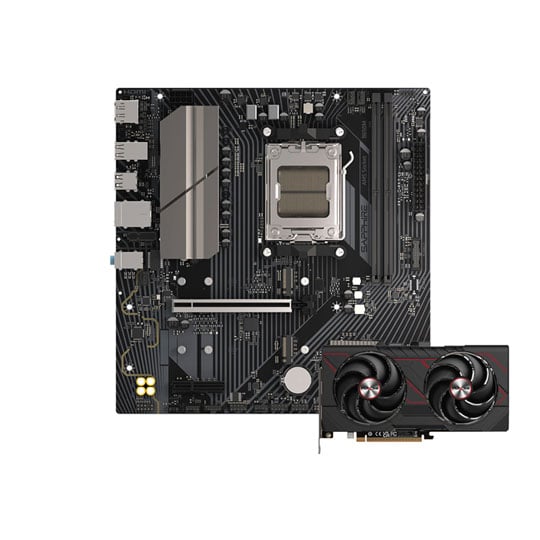 Sapphire AMD Radeon RX 9060 XT OC PULSE Sapphire B650M-E Motherboard Bundle