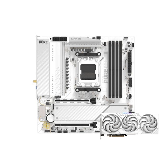 Sapphire AMD Radeon RX 9070 XT PURE Sapphire PURE B850M WIFI Motherboard Bundle