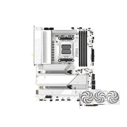 Sapphire AMD Radeon RX 9070 XT PURE Sapphire PURE X870A WIFI 7 Motherboard Bundle