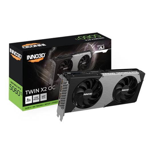 INNO3D NVIDIA GeForce RTX 5060 Ti TWIN X2 OC 16GB Blackwell Graphics Card