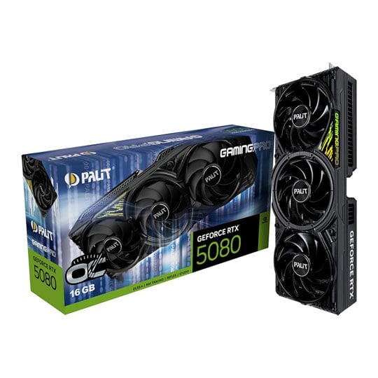PALIT NVIDIA GeForce RTX 5080 16GB GAMING PRO OC V1 Blackwell Graphics Card