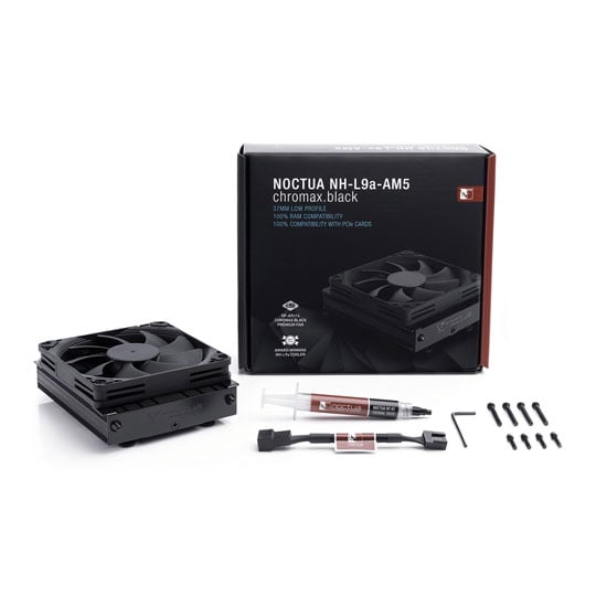 Noctua NH-L9a-AM5 chromax.black 37mm Low Profile AM5 CPU Cooler : image 4