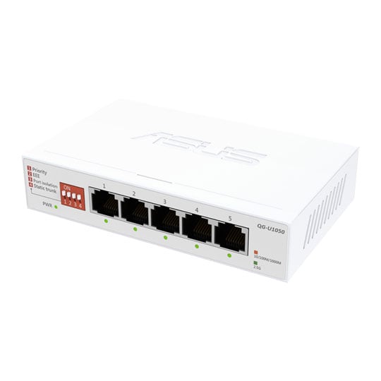 ASUS 5 Port 2.5Gbps Unmanaged Desktop Switch ASUS 5 Port 2.5Gbps Unmanaged Desktop Switch