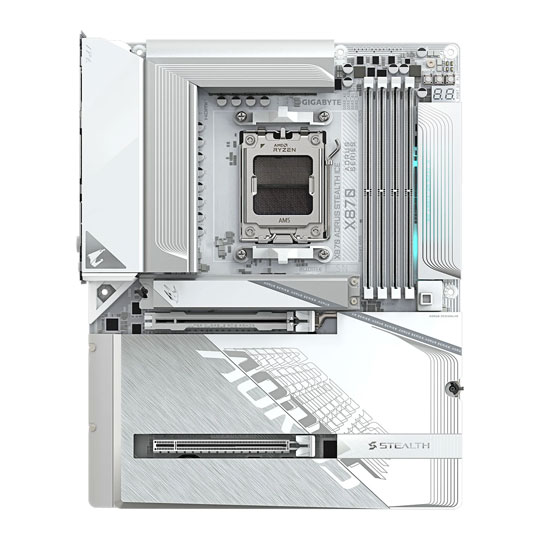Refurbished Gigabyte AMD X870 AORUS STEALTH ICE ATX Motherboard