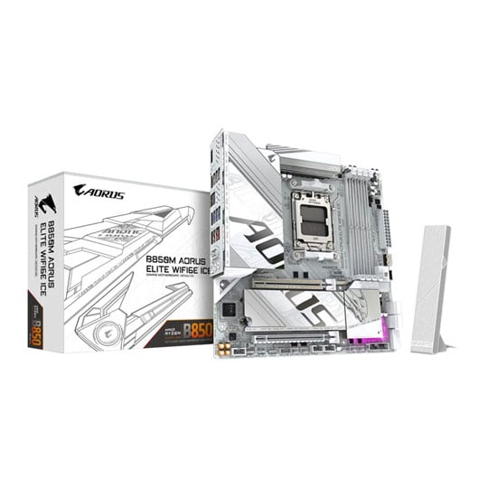 Refurbished Gigabyte AMD B850M AORUS ELITE Wi-Fi 6E ICE mATX Motherboard