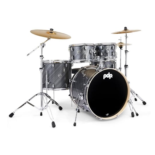 PDP Mainstage 5 Pc Drum Kit Complete w/ Hardware Pack and Paiste Cymbals - Twisted Graphite PDP Mainstage 5 Pc Drum Kit Complete w/ Hardware Pack and Paiste Cymbals - Twisted Graphite