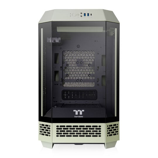 Open Box Thermaltake The Tower 250 Matcha Green Mini-Tower Tempered Glass mITX PC Gaming Case
