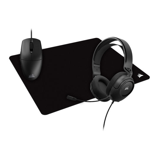 CORSAIR HS35 SURROUND v2 + CORSAIR M55 Lightweight + CORSAIR MM200 PRO XL Mouse Mat Gaming Bundle