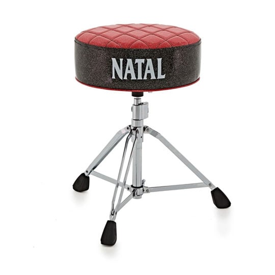 Natal Deluxe Padded Drum Throne Red Top with Black Sides