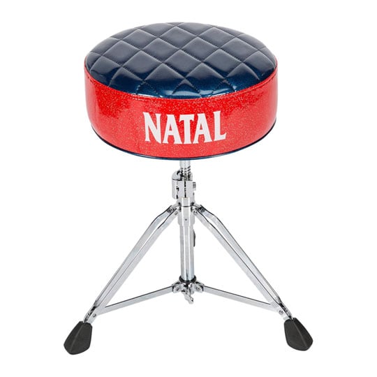 Natal Deluxe Padded Drum Throne Blue Top with Red Sides