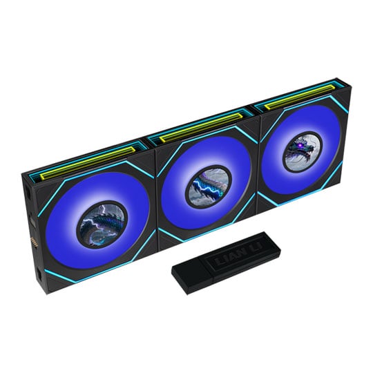 Lian Li Uni Fan SL-INF LCD Flex 120mm Black ARGB PWM Triple Fan Pack : image 1