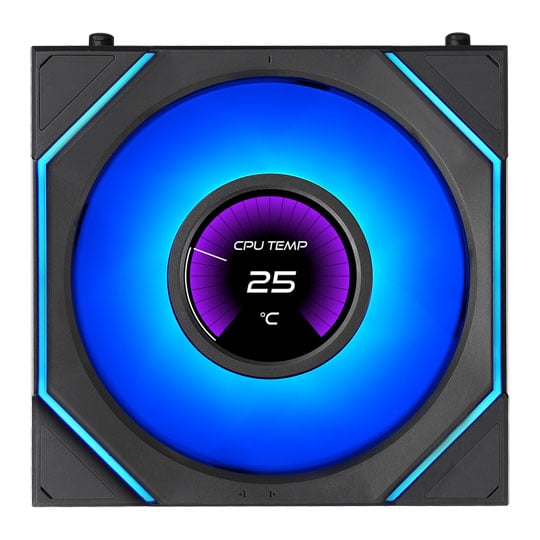 Lian Li Uni Fan SL-INF LCD Flex 120mm Black Reverse Blade ARGB PWM Triple Fan Pack : image 2