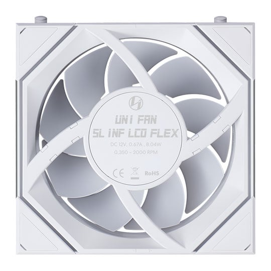 Lian Li Uni Fan SL-INF LCD Flex 120mm White ARGB PWM Fan : image 4