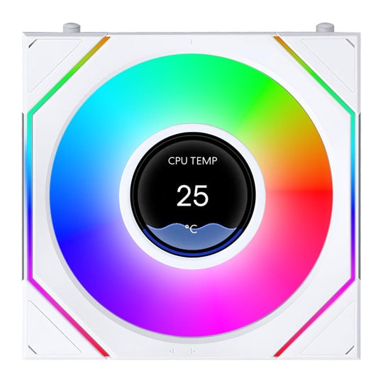 Lian Li Uni Fan SL-INF LCD Flex 120mm White Reverse Blade ARGB PWM Triple Fan Pack : image 2