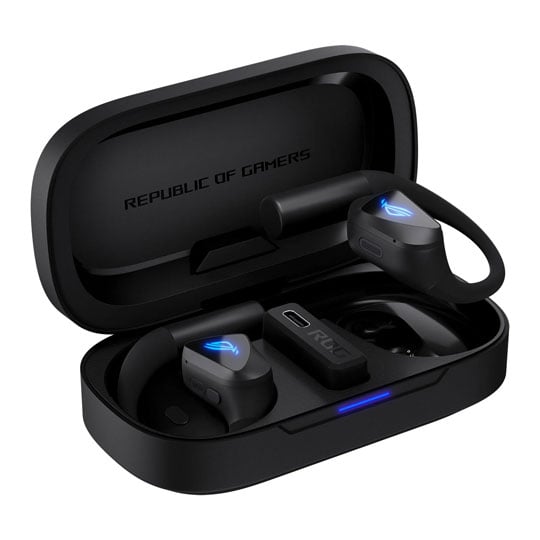 Open Box ASUS ROG Cetra Wireless Open-Ear Black Gaming Earbuds : image 2