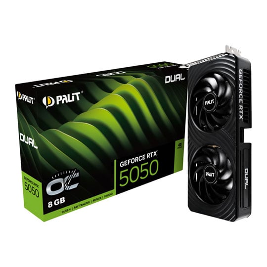 Open Box Palit NVIDIA GeForce RTX 5050 DUAL OC 8GB Blackwell Graphics Card Open Box Palit NVIDIA GeForce RTX 5050 DUAL OC 8GB Blackwell Graphics Card
