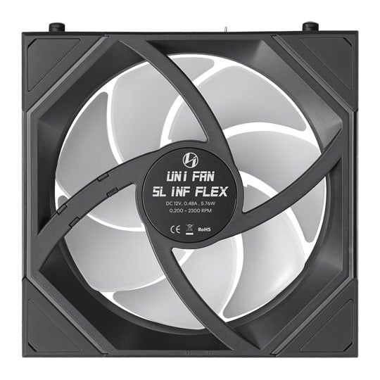 Lian Li Uni Fan SL-INF Flex 120mm Black Reverse Blade ARGB PWM Fan : image 4