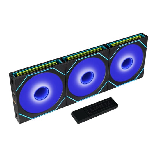 Lian Li Uni Fan SL-INF Flex 120mm Black Reverse Blade ARGB PWM Triple Fan Pack : image 1