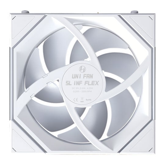 Lian Li Uni Fan SL-INF Flex 120mm White Reverse Blade ARGB PWM Triple Fan Pack : image 4