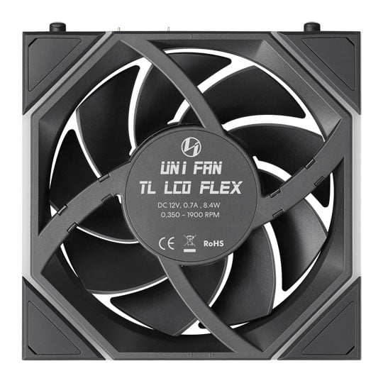 Lian Li Uni Fan TL LCD Flex 120mm Black ARGB PWM Reverse Blade Fan : image 4