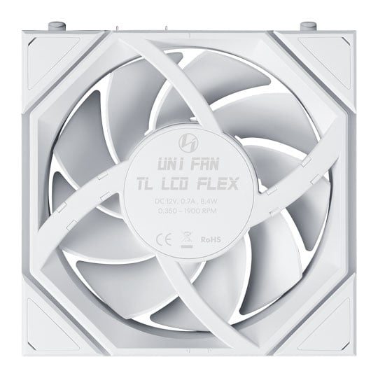 Lian Li Uni Fan TL LCD Flex 120mm White ARGB PWM Reverse Blade Triple Fan Pack : image 4